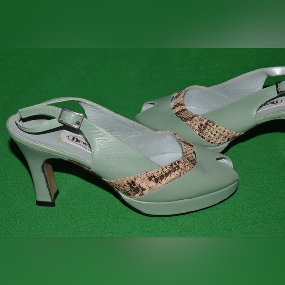 Vintage Shoes NEW STYLE Collection Made in Italy Genuine leather, reptile 1970s - Picture 5 of 8